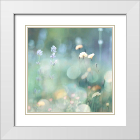 Morning Meadow I White Modern Wood Framed Art Print with Double Matting by Carrigan, Kate