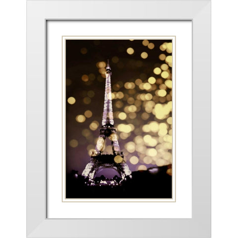 Icon-Paris White Modern Wood Framed Art Print with Double Matting by Carrigan, Kate