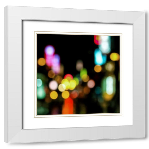 Night Lights White Modern Wood Framed Art Print with Double Matting by Carrigan, Kate