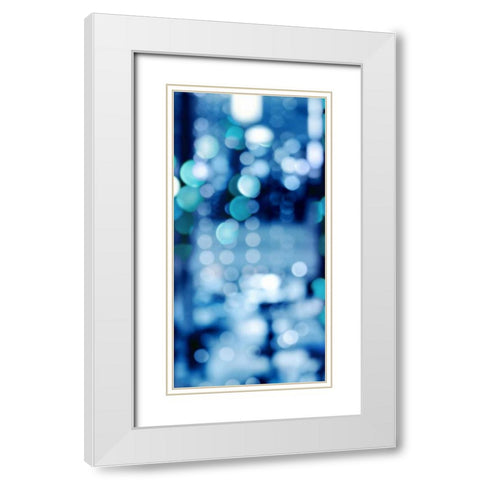 Brilliant Blue Triptych II White Modern Wood Framed Art Print with Double Matting by Carrigan, Kate