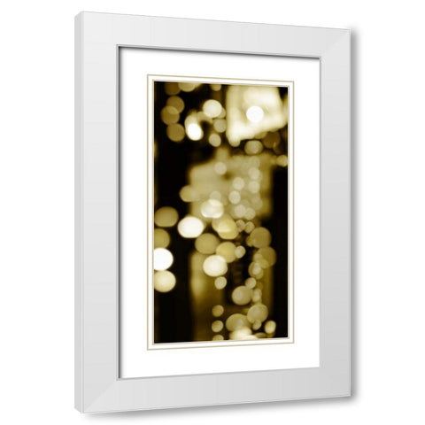 Golden Reflections Triptych III White Modern Wood Framed Art Print with Double Matting by Carrigan, Kate