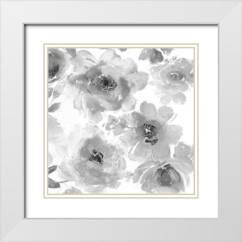 Springtime Black and White II White Modern Wood Framed Art Print with Double Matting by Morris, Kelsey
