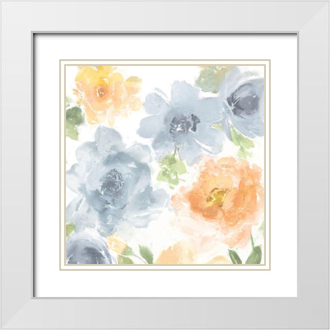 Springtime Bloom I White Modern Wood Framed Art Print with Double Matting by Morris, Kelsey