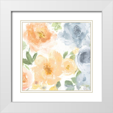 Springtime Bloom II White Modern Wood Framed Art Print with Double Matting by Morris, Kelsey
