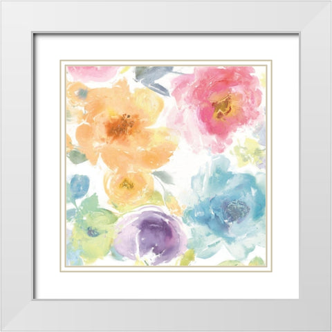 Springtime Bloom VI White Modern Wood Framed Art Print with Double Matting by Morris, Kelsey