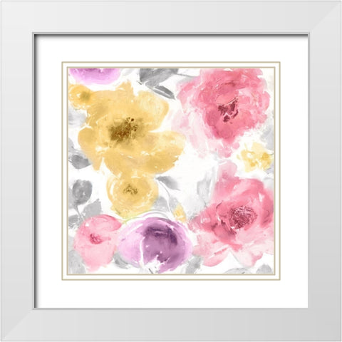 Springtime Bloom VII White Modern Wood Framed Art Print with Double Matting by Morris, Kelsey