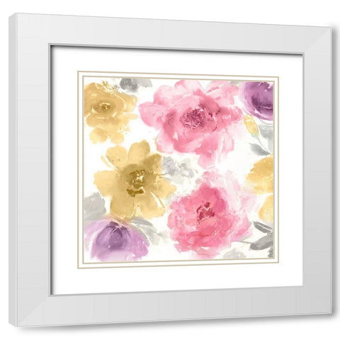Springtime Bloom VIII White Modern Wood Framed Art Print with Double Matting by Morris, Kelsey