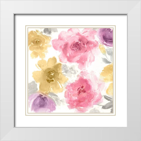 Springtime Bloom VIII White Modern Wood Framed Art Print with Double Matting by Morris, Kelsey