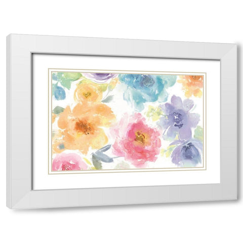 Springtime Fresh Bloom I White Modern Wood Framed Art Print with Double Matting by Morris, Kelsey