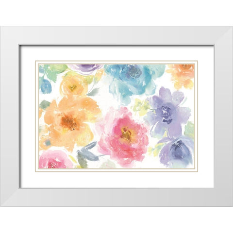 Springtime Fresh Bloom I White Modern Wood Framed Art Print with Double Matting by Morris, Kelsey