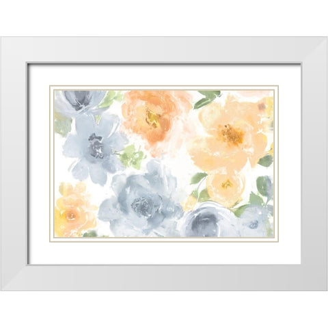 Springtime Fresh Bloom II White Modern Wood Framed Art Print with Double Matting by Morris, Kelsey