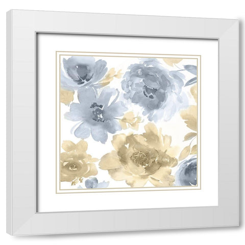 Springtime Neutral I White Modern Wood Framed Art Print with Double Matting by Morris, Kelsey