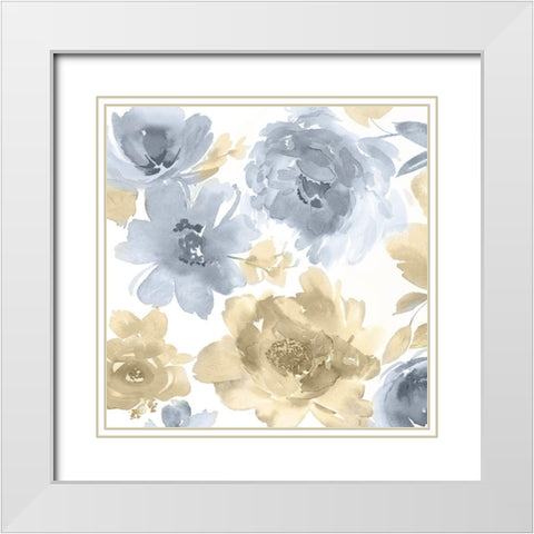 Springtime Neutral I White Modern Wood Framed Art Print with Double Matting by Morris, Kelsey