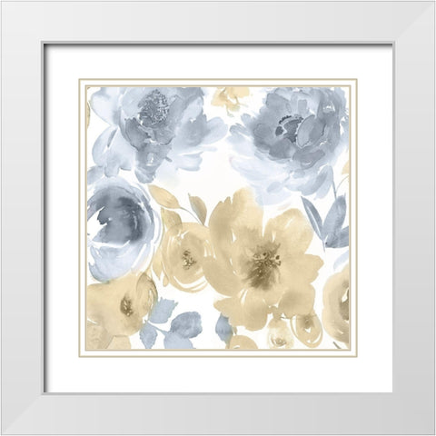 Springtime Neutral II White Modern Wood Framed Art Print with Double Matting by Morris, Kelsey