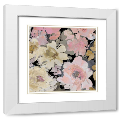 Springtime Pink and Cream II White Modern Wood Framed Art Print with Double Matting by Morris, Kelsey