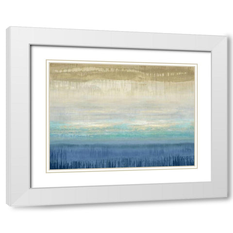 Serene I White Modern Wood Framed Art Print with Double Matting by Flynn, Karrie