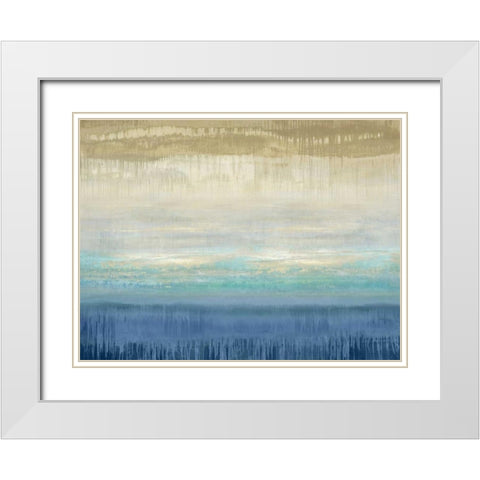 Serene I White Modern Wood Framed Art Print with Double Matting by Flynn, Karrie