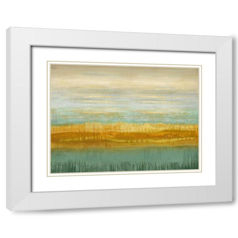 Serene II White Modern Wood Framed Art Print with Double Matting by Flynn, Karrie