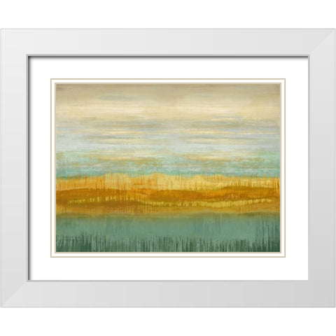 Serene II White Modern Wood Framed Art Print with Double Matting by Flynn, Karrie