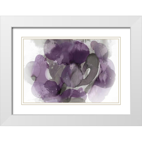 Amethyst Flow I White Modern Wood Framed Art Print with Double Matting by Jett, Kristina