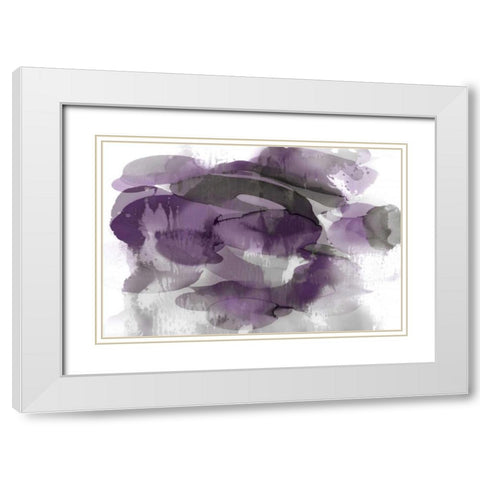 Amethyst Flow II White Modern Wood Framed Art Print with Double Matting by Jett, Kristina