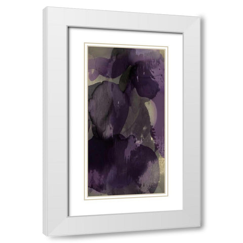 Cascade Amethyst Triptych I White Modern Wood Framed Art Print with Double Matting by Jett, Kristina