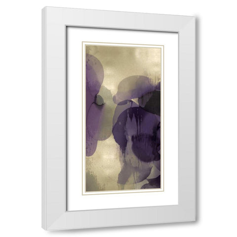 Cascade Amethyst Triptych II White Modern Wood Framed Art Print with Double Matting by Jett, Kristina
