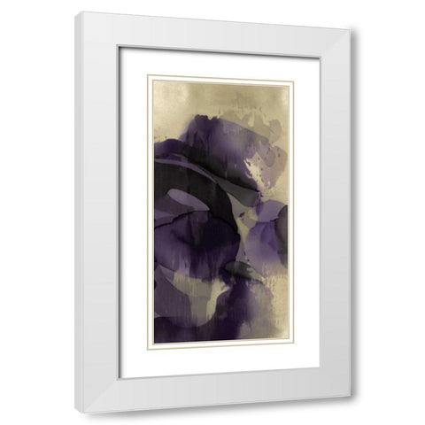 Cascade Amethyst Triptych III White Modern Wood Framed Art Print with Double Matting by Jett, Kristina