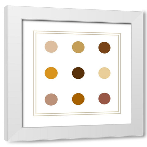 Circle Three White Modern Wood Framed Art Print with Double Matting by Langdon, Karl