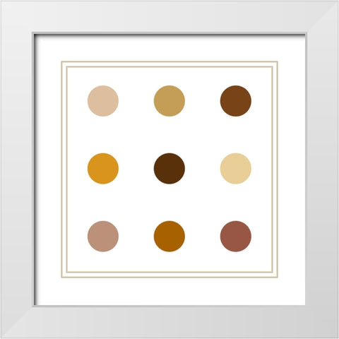 Circle Three White Modern Wood Framed Art Print with Double Matting by Langdon, Karl