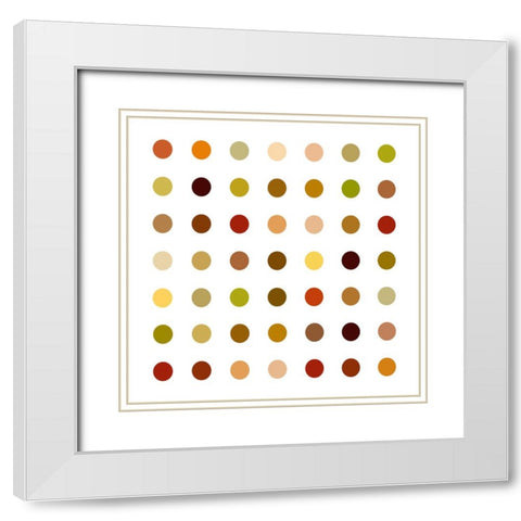 Circle Seven White Modern Wood Framed Art Print with Double Matting by Langdon, Karl