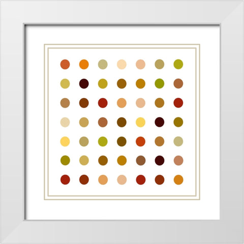 Circle Seven White Modern Wood Framed Art Print with Double Matting by Langdon, Karl