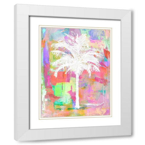 Abstract Palm I White Modern Wood Framed Art Print with Double Matting by Blake, Madeline