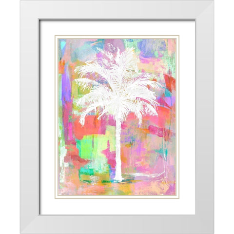 Abstract Palm I White Modern Wood Framed Art Print with Double Matting by Blake, Madeline