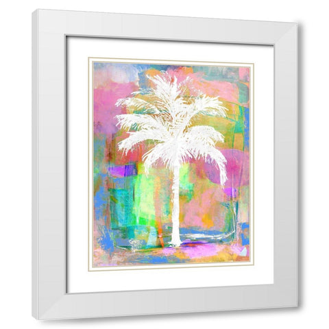 Abstract Palm II White Modern Wood Framed Art Print with Double Matting by Blake, Madeline