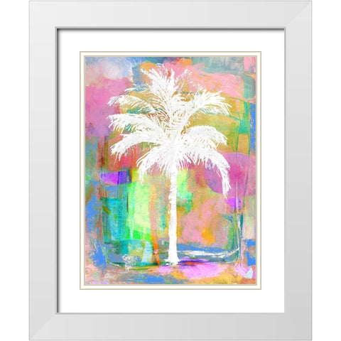 Abstract Palm II White Modern Wood Framed Art Print with Double Matting by Blake, Madeline