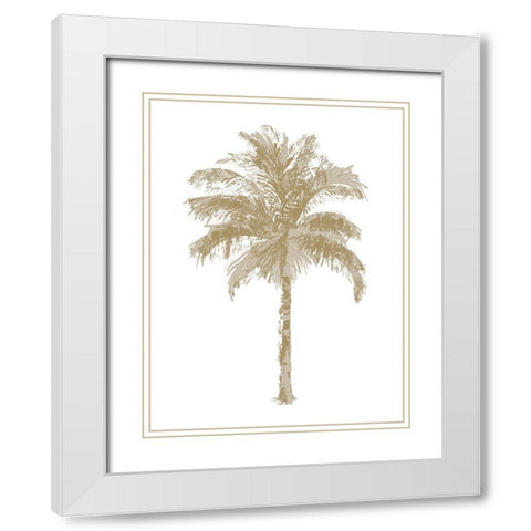 Palm Natural II White Modern Wood Framed Art Print with Double Matting by Blake, Madeline
