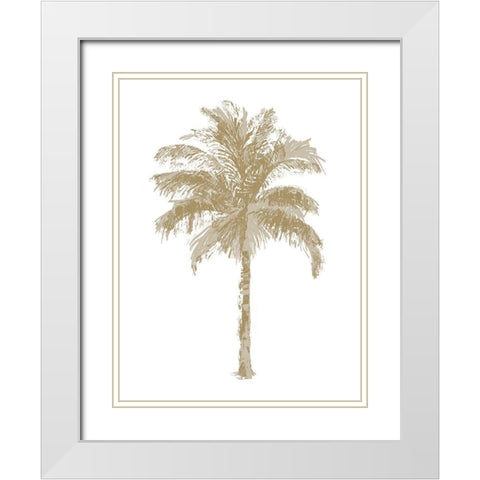 Palm Natural II White Modern Wood Framed Art Print with Double Matting by Blake, Madeline