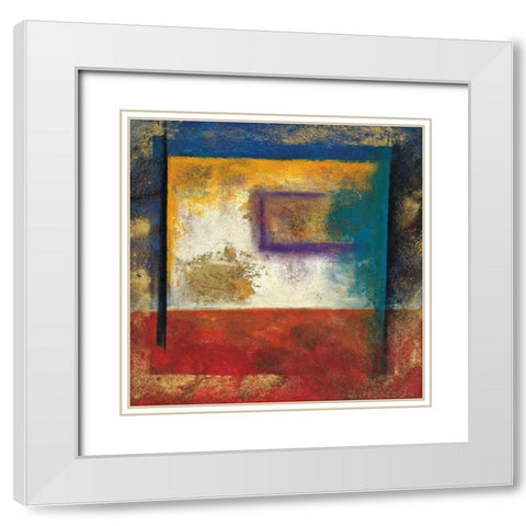 Interlude I White Modern Wood Framed Art Print with Double Matting by Roberts, Kati