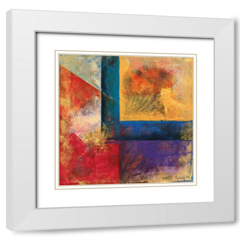 Interlude II White Modern Wood Framed Art Print with Double Matting by Roberts, Kati