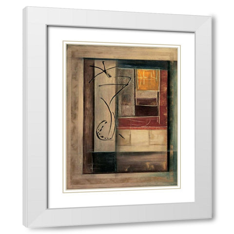Morgan I White Modern Wood Framed Art Print with Double Matting by Roberts, Kati