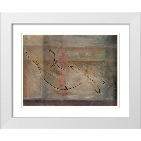 Cross Road II White Modern Wood Framed Art Print with Double Matting by Roberts, Kati