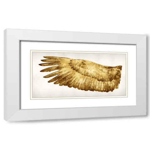 Golden Wing I White Modern Wood Framed Art Print with Double Matting by Bennett, Kate