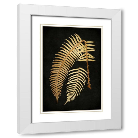 Golden Nature I White Modern Wood Framed Art Print with Double Matting by Bennett, Kate