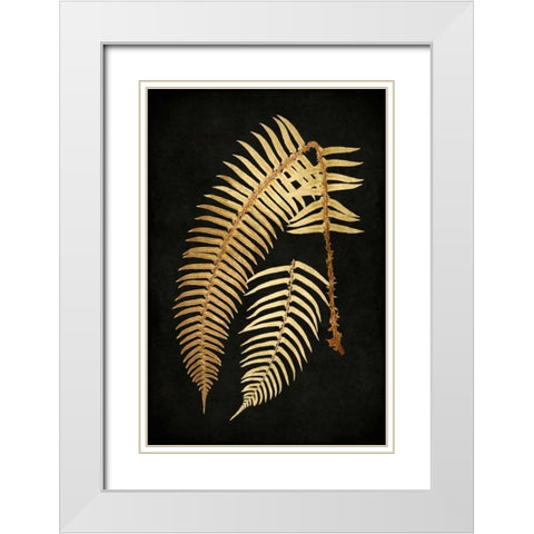 Golden Nature I White Modern Wood Framed Art Print with Double Matting by Bennett, Kate