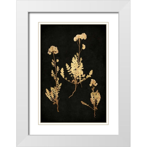 Golden Nature V White Modern Wood Framed Art Print with Double Matting by Bennett, Kate