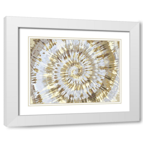 Tie Dye Neutral White Modern Wood Framed Art Print with Double Matting by Kearns, Molly