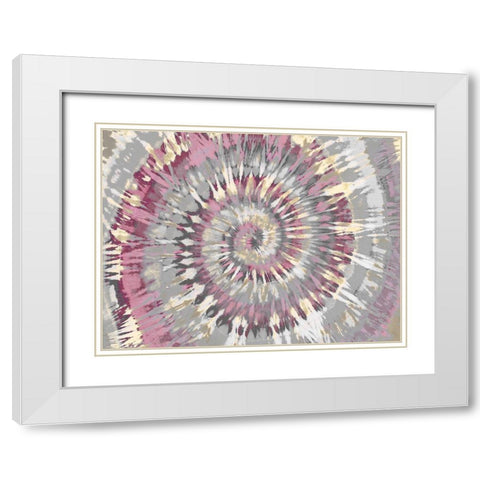Tie Dye Pink White Modern Wood Framed Art Print with Double Matting by Kearns, Molly