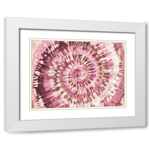 Tie Dye Pink II White Modern Wood Framed Art Print with Double Matting by Kearns, Molly