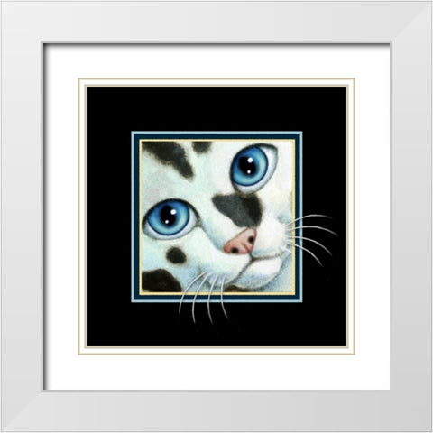 Cookies and Cream (Detail Blue White Modern Wood Framed Art Print with Double Matting by Seeley, Laura